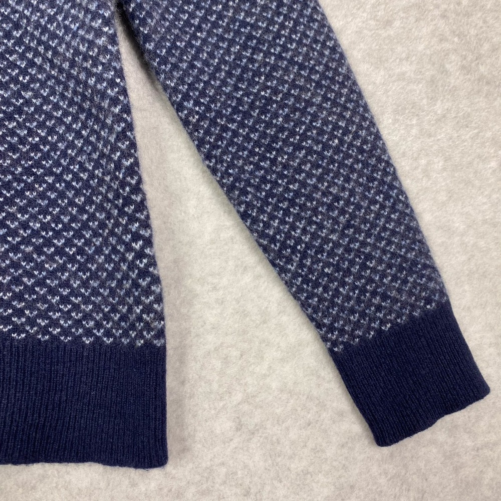 J. Crew Sweater Mens M Blue Merino Rugged Crewneck Pullover - Picture 3 of 9
